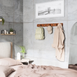 UMBRA Flip knagerkke 8 knager - brun gylden
