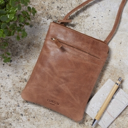 Læder taske Corium - cognac brun