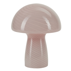 Mushroom lampe Bahne - rosa glas 