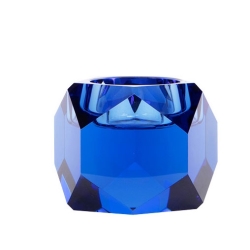 Krystal lysestage Taks - blå