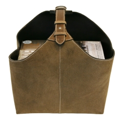 Magasinholder suede - brun