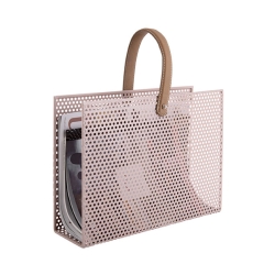 Magasinholder til gulv Perky - pink metal