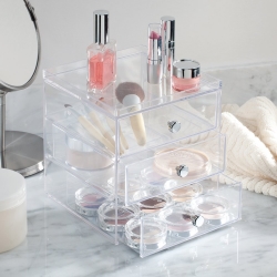 Billede af Make-up holder klar akryl 3 skuffer