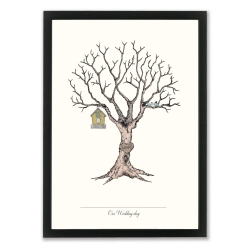 Billede af Fingerprint plakat Wedding Tree