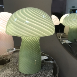 Mushroom lampe grøn glas 
