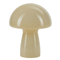 Se Bahne Lampe, Mushroom - beige/gul - H32 hos Fenomen