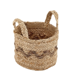 Opbevarings kurv jute og gold - medium