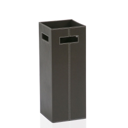 Paraplyholder læder finish - mørk brun