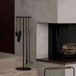 Billede af Pejsesæt ASHI - sort og træ