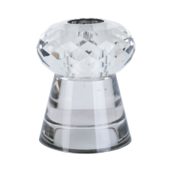 Lysestage Crystal Art duo - klar glas