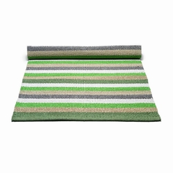 Plastik tæppe grøn/hvid - 60x90 cm