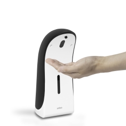 Håndfri sæbedispenser med sensor Emperor - hvid/sort