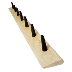 Shaker knagerkke - sort 7 knager