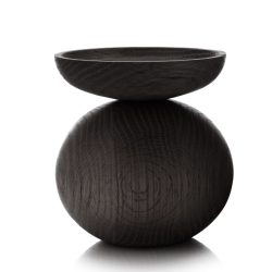 Applicata Shape Bowl vase - sort egetræ