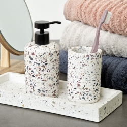 Terrazzo sbedispenser og tandkrus