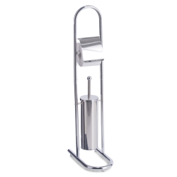 Toiletrulleholder med brste til gulv
