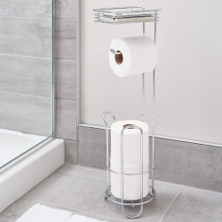 Billede af Toiletrulleholder til gulv med bakke