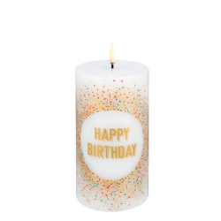 Se UYUNI LED Happy birthday LED lys - hvid hos Fenomen