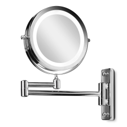 Billede af Makeup spejl til væg med lys og udtræk x 10 forstørrelse