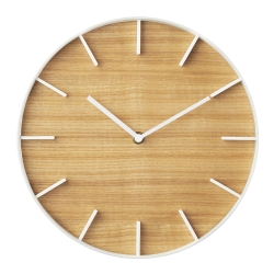 Billede af YAMAZAKI Vægur RIN hvid og træ