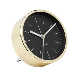 Billede af Vækkeur Minimal - sort/messing