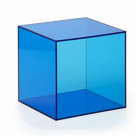 Akryl kasse kvadratisk - blå