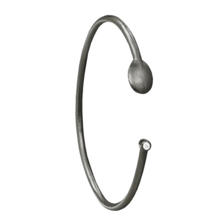 Fast armbnd i oxideret slv - Aqua Dulce