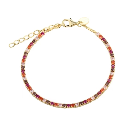 Tennis armbnd PINK forgyldt - Aqua Dulce