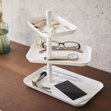YAMAZAKI Accessories holder 3 bakker - hvid