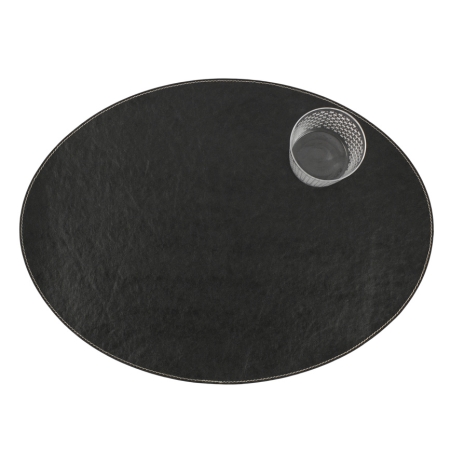 UASHMAMA dækkeserviet oval - sort