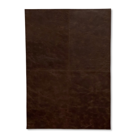 Dækkeservietter firkantet læder mørk brun - 4 stk