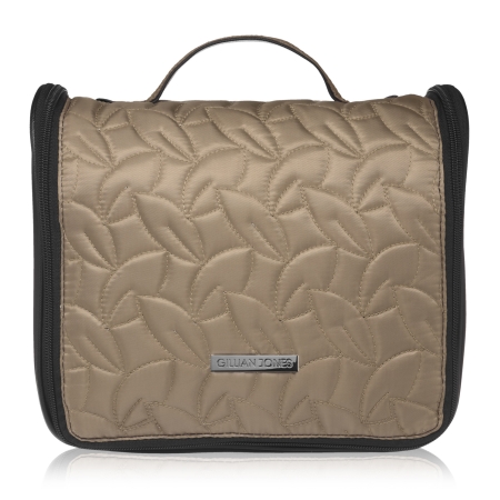 Dame toilettaske hngende - Leaf quilt