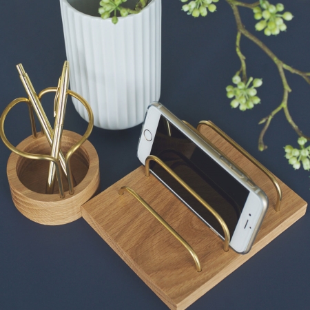 Brass-Dock holder til mobil - egetr