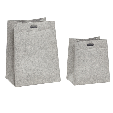 Filt kurve i lys gr� - 2 stk.