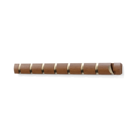 UMBRA Flip knagerkke 8 knager - brun gylden