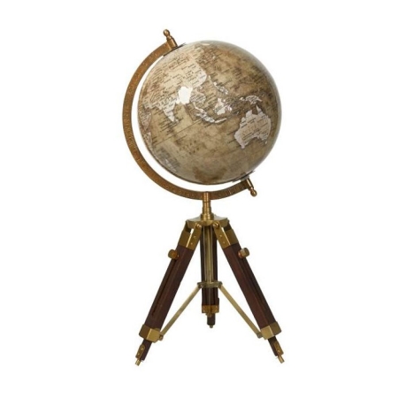 Globus i vintage stil natur - tr fod