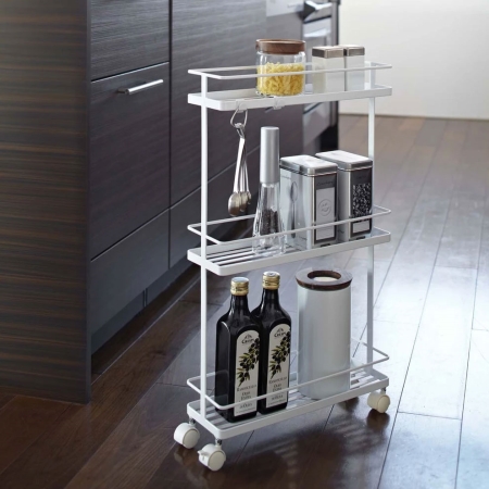Rullevogn Tower Slim opbevaring p hjul YAMAZAKI - hvid