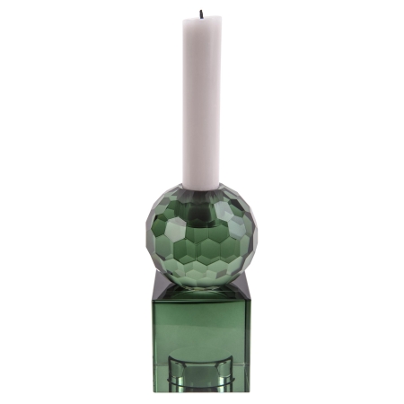 Lysestage grøn Crystal Art - medium