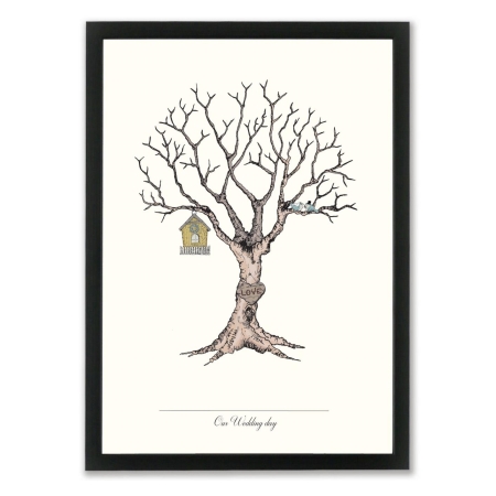 Fingerprint plakat Wedding Tree