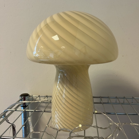 Mushroom lampe gul glas 