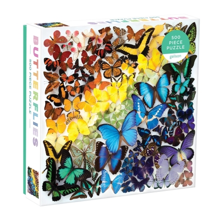 Puslespil Rainbow Butterflies - 500 brikker