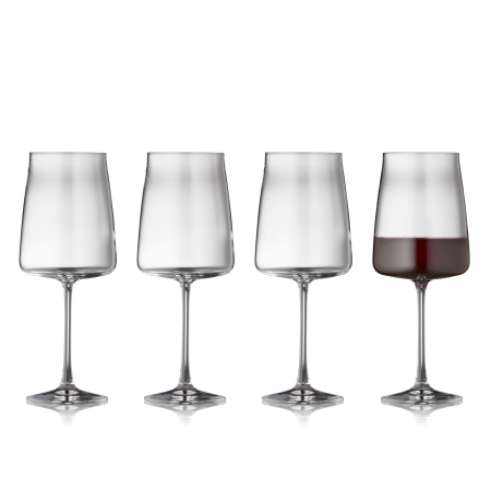 Lyngby Glas - Krystal Zero Rdvinsglas - 4 stk