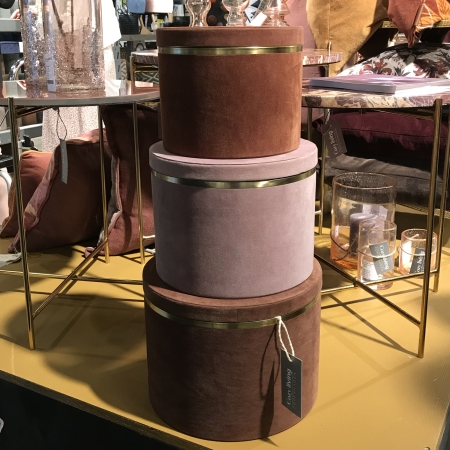 Velour boxe 3 stk. - rosa