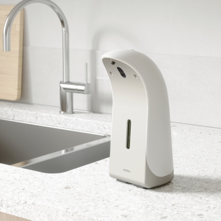 Hndfri sbedispenser med sensor Emperor - hvid/gr