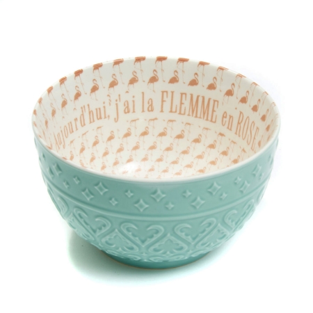 Keramik skål med flamingoer