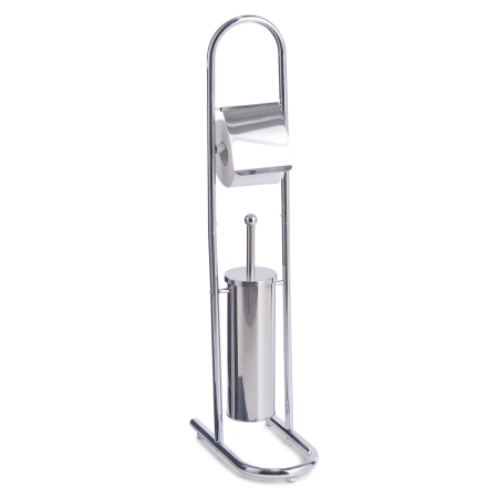 Toiletrulleholder med brste til gulv
