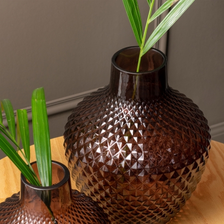 Vase Delight brun