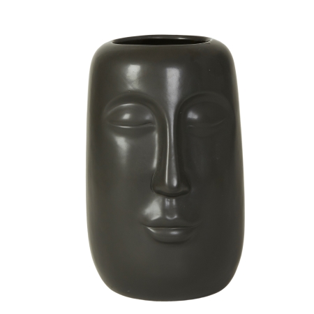 Vase med ansigt - sort